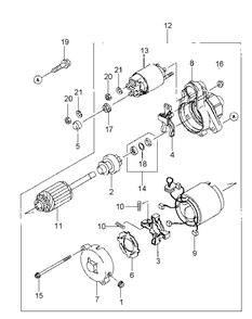 Fd791d-As04 Starter Diagram and Parts List for M60-KW LC-53AB5GFX750-29HP Cub Cadet Lawn Tractor